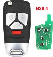 For Audi Style 3+1 button remote key  B26-3+1 for
