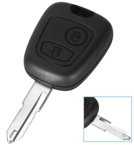 For Citroen 2 button remote key blank with 206 blade ( without metal logo)