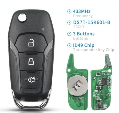 For Ford 3 buttons remote key with 433MHZ , ID49 chip
