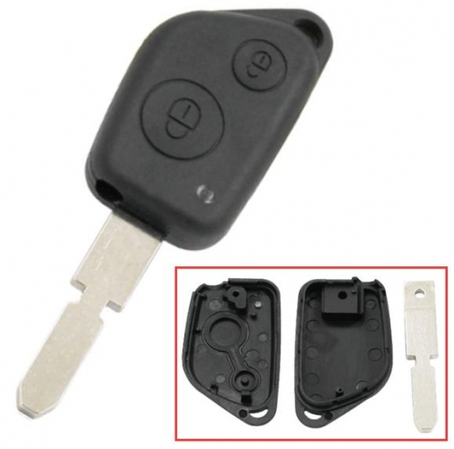 For Peugeot 2 button remote 
key blank with 4 track blade