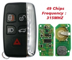 For Jaugar Smart Key 5 Button 315Mhz ID49 PCF7953P
