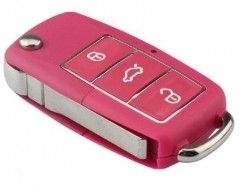 for VW 3 button   waterproof  remote key blank （red）