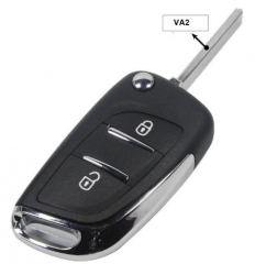 modified For  peugeot replacement key shell with 2
