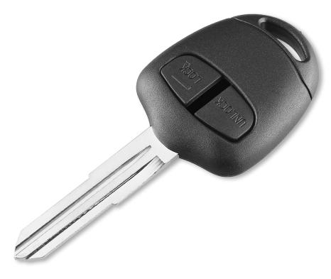 For Mitsubishi 2 button remote key blank with left blade
