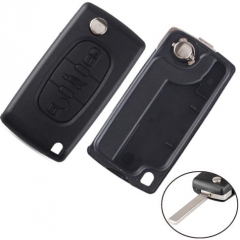 For Peugeot 307 3 button 
flip key blank with trun