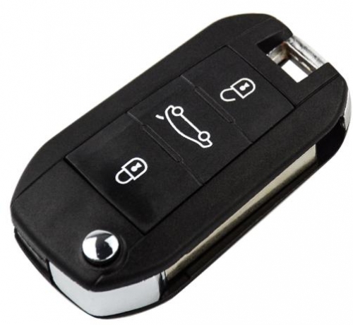 For peugeot  3 button remote key blank
with HU83 groove blade