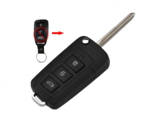 For Kia 3+1 Buttons Modified folding remote key blank