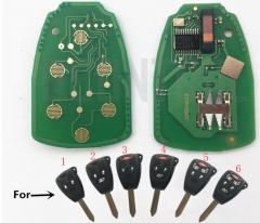 For Chrysler remote key  with PCF7941 46 Chip
 FCCID is M3N5WY72XX for 2004-2007 year, with 433.92Mhz
you need choose,what button remote you need? 2 ,