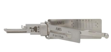 Lishi AM5 2 In 1 
lock pick and decoder genuine for American Padlock